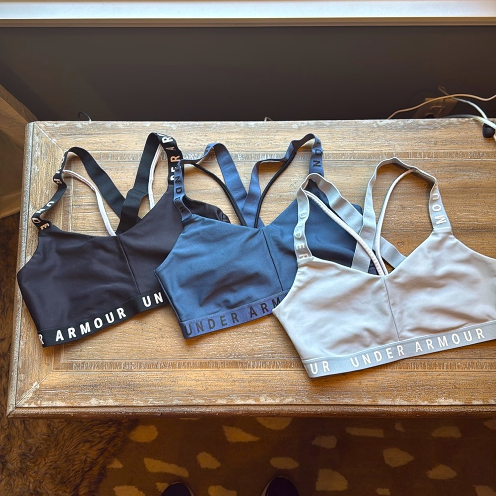 SET OF 3 Under Armour sports bras. Size Medium